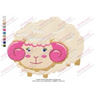 Sweet Sheep Embroidery Design